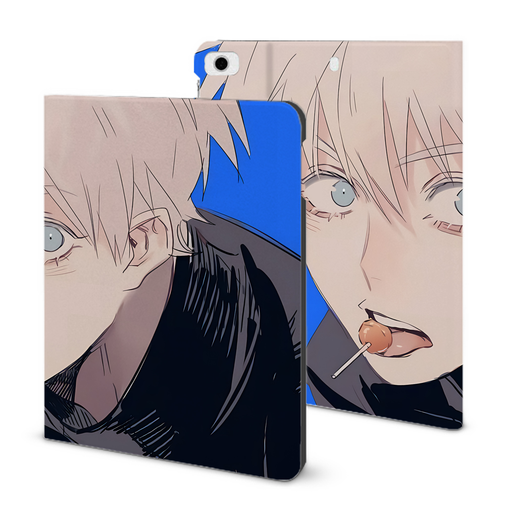 （画像用） 呪術廻戦 Jujutsu Kaisen IPad ケース ブック型 PUレザー TPU 耐衝撃 軽量 薄型 ペン収納なし 全面保護 IPad 各モデル対応